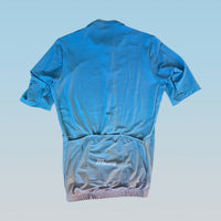 Teal Grey Fade Men's Race Cut Jersey