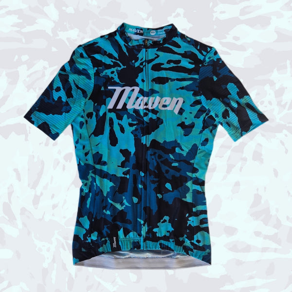 Teal Tie-dye Women's Race Cut Jersey
