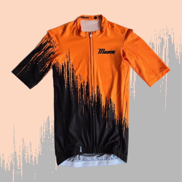 Black-N-Orange Men's Race Cut Jersey