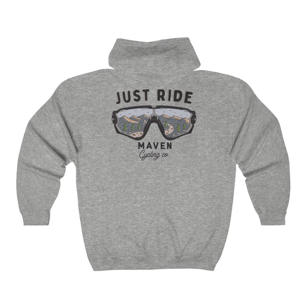 'Just Ride' Unisex Heavy Blend™ Full Zip Hoodie